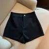 Shorts Blancos Mujer Verano Ropa Exterior Cintura Alta Elásticos Ajustados Bodycon Ceñidos Cadera Pantalones Casuales Negros Sexys Hot Pants Primavera Otoño Ins Trendy