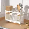 Caixa de armazenamento de hashi para rack de cozinha, sem necessidade de instalação, porta-hashi doméstico integrado de montagem na parede, rack de utensílios com drenagem
