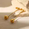Collar dorado de cuentas transfronterizo de Europa y Estados Unidos para mujer, Joker de alto sentido, no se decolora, collar de acero de titanio, collar de acero inoxidable al por mayor