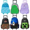 Mochila Escolar con Carrito Australiana de Gran Capacidad, Diseño de Dibujos Animados, Mochila con Ruedas para Estudiantes de Primaria y Secundaria