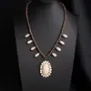 Colar Cerâmico Jingdezhen Mais Vendido, Nova Corrente para Suéter Estilo Étnico Chinês, Corda Trançada, Joia de Corrente Longa para Pescoço Retrô para Mulheres