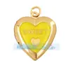 L18 nuevo colgante en forma de corazón Joyería y accesorios europeos y americanos Cobre puro Chapado en oro Corazón abierto Joyería geométrica