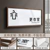 Placa de identificação de banheiro masculino e feminino Placa de acrílico para porta de banheiro de hotel e provador Placa de seção não perfurada