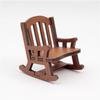 Mecedora Retro Estilo Europeo Mini Adornos de Madera Muñeca Miniatura Hecha a Mano Muñeca Muñeca de Resina Accesorios para Disparar