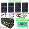 Painel solar 100W portátil armazenamento de energia externo sistema solar conjunto inversor controlador onda senoidal pura