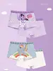 Algodón Puro Boxer Ropa Interior para Niñas Pequeño, Mediano y Grande Dibujos Animados Infantiles Transpirable Cuatro Esquinas Ropa Interior Infantil para Niñas Linda