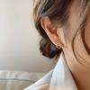 Pendientes geométricos cuadrados con aguja plateada, sencillos y distintivos, de primavera y verano de Corea, elegantes y combinables para mujer.