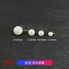 Brincos de Liga de Titânio F136 com Pérolas Naturais de Água Doce, Brincos de Pérola Botão, Piercings para Cartilagem com Rosca Interna, Joias para Piercing