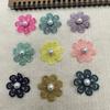 Exquisita flor de organza de 7 pétalos, pegatinas de tela bordadas personalizadas, accesorios para ropa, sombreros y zapatos.