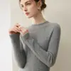 Suéter Bai Cai Rong de Cuello Alto Sin Costuras 100% Cachemira Pura Otoño Invierno Ajuste Delgado Punto Canalé Capa Base Suéter Suave y Cálido