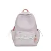 Mochila de Encaje con Lunares y Corazones Estilo Femenino Gran Capacidad Ligera Moderna para Estudiante Bolso Escolar Estilo Fresco Dulce Mochila para Viajes Diarios