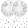 Joyería para Uñas Transfronteriza Remaches Metálicos Serie Océano Conchas de Estrella Remaches Dorados Plateados Disco de 12 Compartimentos Venta al Por Mayor