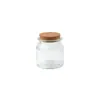Pote de Vidro para Armazenamento Estilo Japonês Cozinha Doméstica Transparente Selado Tampa de Bambu Pote de Armazenamento Atacado Pote para Cereal Chá
