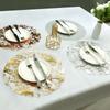 Caminho de mesa fino aleatório bronzeado banquete ocidental festa de casamento caminho de mesa louça decorativa bronzeada jogo americano descartável