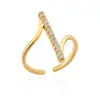 Anillo de circón de diseño de nicho ins de moda simple transfronterizo de AliExpress, joyería versátil simple de personalidad