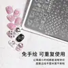 Nova Placa de Aço Xadrez para Nail Art Hello Kitty Gato Modelo Carimbo de Silicone Ferramenta de Transferência para Salões de Unhas