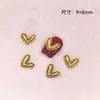Acessórios de Nail Art em Liga Desenho Animado Urso Rosto Sorridente Coração Torto Diamante Textura Tridimensional Retrô Decoração de Unha Fabricante Entrega Direta