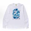 Suministro Transfronterizo y Comercio Exterior Mayorista Marca de Moda Camiseta de Manga Larga Cabeza de Mono Camiseta Base Pesada Tiburón 1