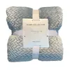 Mantas Personalizadas de Vellón de Coral en Múltiples Colores, Peso Personalizable Según la Demanda, Manta de Regalo con Sencillo Patrón de Espiga de Trigo