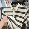 Camisa Polo de Manga Corta a Rayas para Hombre, Estilo Delgado de Seda de Hielo, Ropa de Verano para Papá, con Bolsillos, Cuello de Solapa, Camisa Polo para Hombre