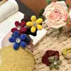 Nueva Banda Elástica de Flor Flockada para el Cabello de Otoño e Invierno, Coleta Sencilla que No Daña el Cabello, Exquisita Goma Elástica para el Cabello de Diamante Brillante