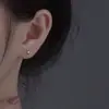 Mini Pendientes de Botón Completamente Plateados S999, Pendientes Sencillos y Versátiles para el Cartílago del Oído, Pendientes de Moda, Accesorios para el Oído Más Vendidos 2026