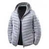 Chaqueta Ligera Popular Transfronteriza de Plumas para Hombre con Capucha, Adecuada para Primavera, Otoño e Invierno, Chaqueta de Plumas con Cuello Alto para Hombre, 50% Plumas, Aliexpress