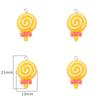 Accesorios DIY colgante de resina pato amarillo abeja pequeña oso rosa dona dinosaurio huevo escalfado piruleta
