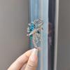 Alta atmosfera retro palácio diamante-incrustado broche de flores senhoras temperamento personalidade alfinete opala 2023 novo