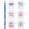 Uniforme Personalizado para Formatura do Ensino Fundamental Camiseta para Festa Esportiva de Verão da Sexta Série Manga Curta DIY Camisa Cultural Infantil para Jardim de Infância