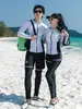 Traje de Buceo Nuevo Estilo para Mujer Traje de Baño Protector Solar para Pareja Dos Piezas Manga Larga Pantalón Largo Secado Rápido Conjunto para Surf y Snorkel Rash Guard para Hombre