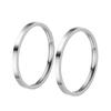 Anillo de acero inoxidable acero de titanio para mujer versátil para el cabello francés ins para mujer anillo liso 2 mm extremadamente fino que no se desvanece diseño de nicho
