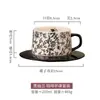 Taza de Café Cerámica Rojo Orquídea Taza y Platillo para el Té de la Tarde Set de Cesta de Frutas Plato de Postre Uso en el Hogar Juego de Taza y Platillo de Café de Alto Valor