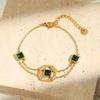 Uilz Moda Europeo y Americano Transfronterizo Aliexpress Pulsera Octogonal Ins Zirconia al por Mayor Joyería Exquisita de Nicho para Mujer