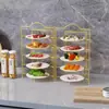 Plato de Preparación para Platos, Olla Caliente Doméstica Cocina Estante de Almacenamiento Multicapa, Estante de Almacenamiento para Guarniciones, Dropshipping Exclusivo de Aliexpress