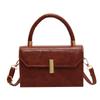 Bolso de mano texturizado transfronterizo 2023 nuevo moda de principios de otoño bolso de hombro simple estilo occidental retro con cierre tipo mensajero