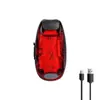Mini Luz Trasera para Bicicleta Luz de Advertencia para Correr de Noche al Aire Libre 5LED Luz para Ciclismo Clip Trasero Multifuncional Luz para Casco Mochila