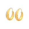 Xuping Joyería de Moda Aleación de Cobre Chapado en Oro de 24 Quilates Pendientes de Aro Grabados Estilo Lujo Ligero Pendientes Imitación Oro Personalizables