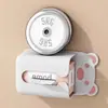 Caja de Pañuelos de Dibujos Animados para Montar en la Pared, Instalación sin Taladro, para Guardar Servilletas Faciales, Caja para Colgar en la Pared del Baño, Caja para Colgar en la Cocina