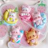 Cohete Luna Nubes Gato Resina Accesorios Horquilla Funda para teléfono móvil Llavero Agujero Zapatos Cabeza Cuerda Accesorios Hecho a mano DY