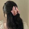 Pasador Triangular de Satén Acrílico de Tela, Pinza de Tiburón Simple y a la Moda, Accesorio para el Cabello Versátil de Nicho y de Alta Gama