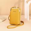 Bolso para teléfono móvil de estilo coreano, cartera para mujer, monedero largo de PU, mini bolso multifuncional, bolso de hombro, bolso cruzado