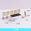 Mesa de comedor silla sofá cama armario modelo miniatura muebles pequeños europeos mesa de arena construcción fabricación materiales de modelo 1/50