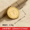 Collar con Colgante Redondo de Acero Inoxidable de 26 Letras Inglesas, Joyería, Pulsera, Dijes, Accesorio Creativo para Bricolaje