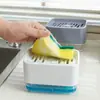 Cepillo para Lavar Platos de Cocina Cepillo para Limpiar Ollas Detergente para Ollas Dispensador de Líquido Tipo Prensa Caja Limpiadora Cepillo Botella Dispensadora de Jabón Líquido Automática