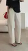 Pedidos de Fábrica~Verão 2026 Calças Casuais Simples de Tencel Acetato Lã Estilo Old Money Curvas para Mulheres H052519
