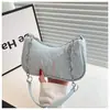 Bolso de Hombro tipo Cadena Texturizado para el Día a Día con Lentejuelas, Gran Capacidad, Cremallera, Nuevo Modelo 2026 para Mujer, Sencillo y Moderno