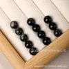 Cuentas Sueltas de Obsidiana Plateada Natural Grado 5A Accesorios para Bisutería al por Mayor Listos para Usar Pulsera con Agujero Completo Cuentas Redondas de Obsidiana Plateada de Ojo Único