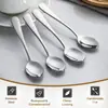 Atacado de fabricantes de colheres de café, colheres pontiagudas de aço inoxidável, colheres de alta estética para cafés, colheres estilosas para lojas de chá com leite