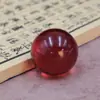 Ornamento de Vidro Feng Shui em Latão com Bola de Cristal Vermelha para Boa Sorte e Fortuna